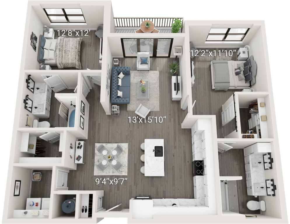 Bluebird (B1) | 2 Bedroom, 2 Bath