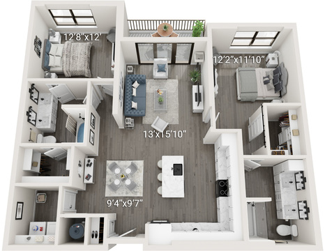 Bluebird (B1) | 2 Bedroom, 2 Bath